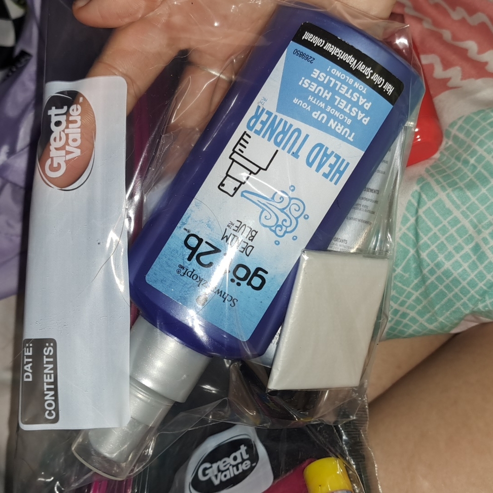 Denim Blue and Violet semi-permanent hair color set